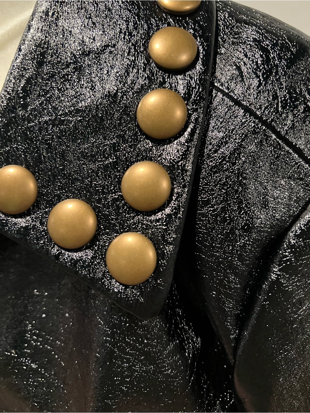 Cynthia Rowley Black Jacket with Gold Studs; size medium - Picture 5 of 8